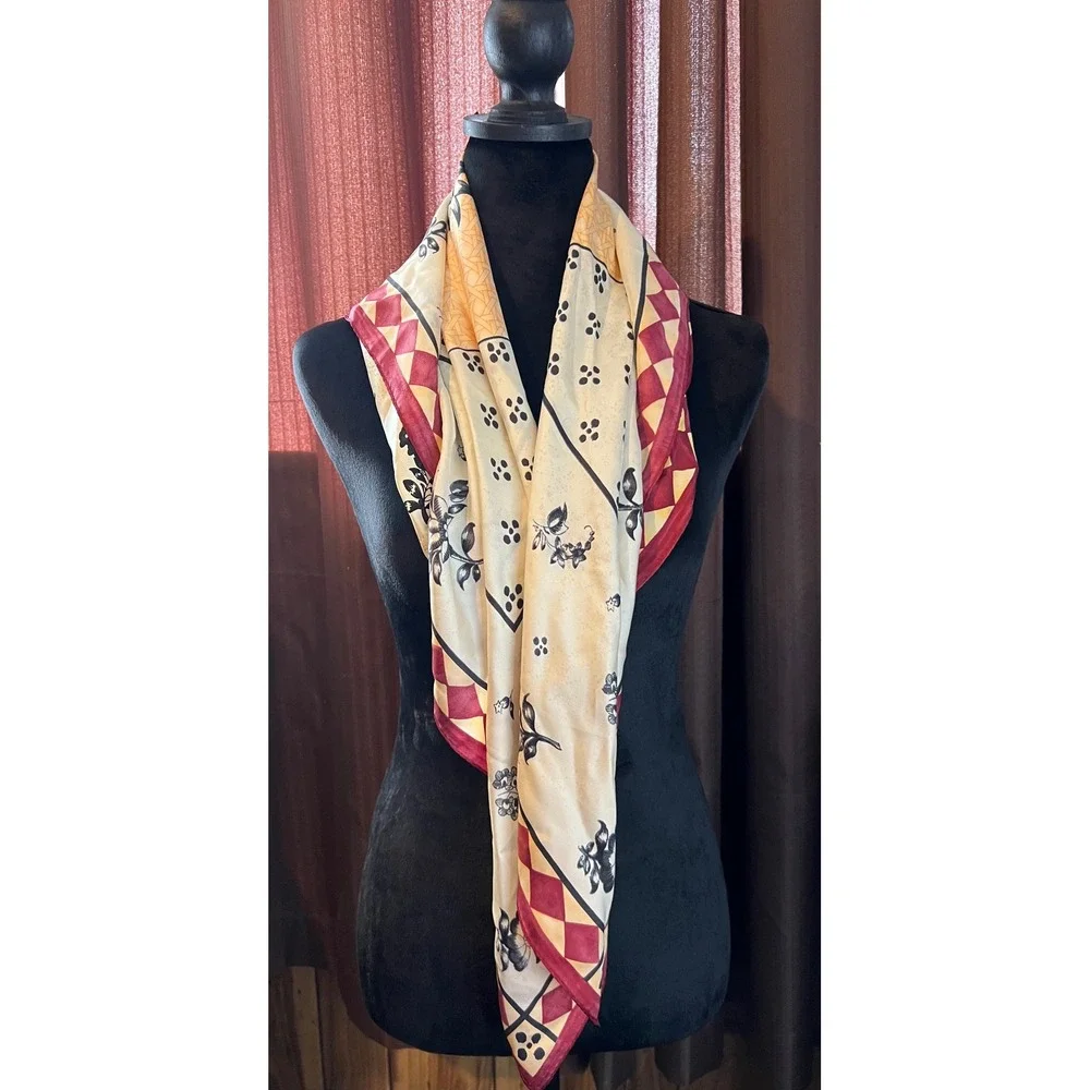 Villeroy & Boch Switch Plantation Vintage Silk Scarf Gallo Design 35x35 Square